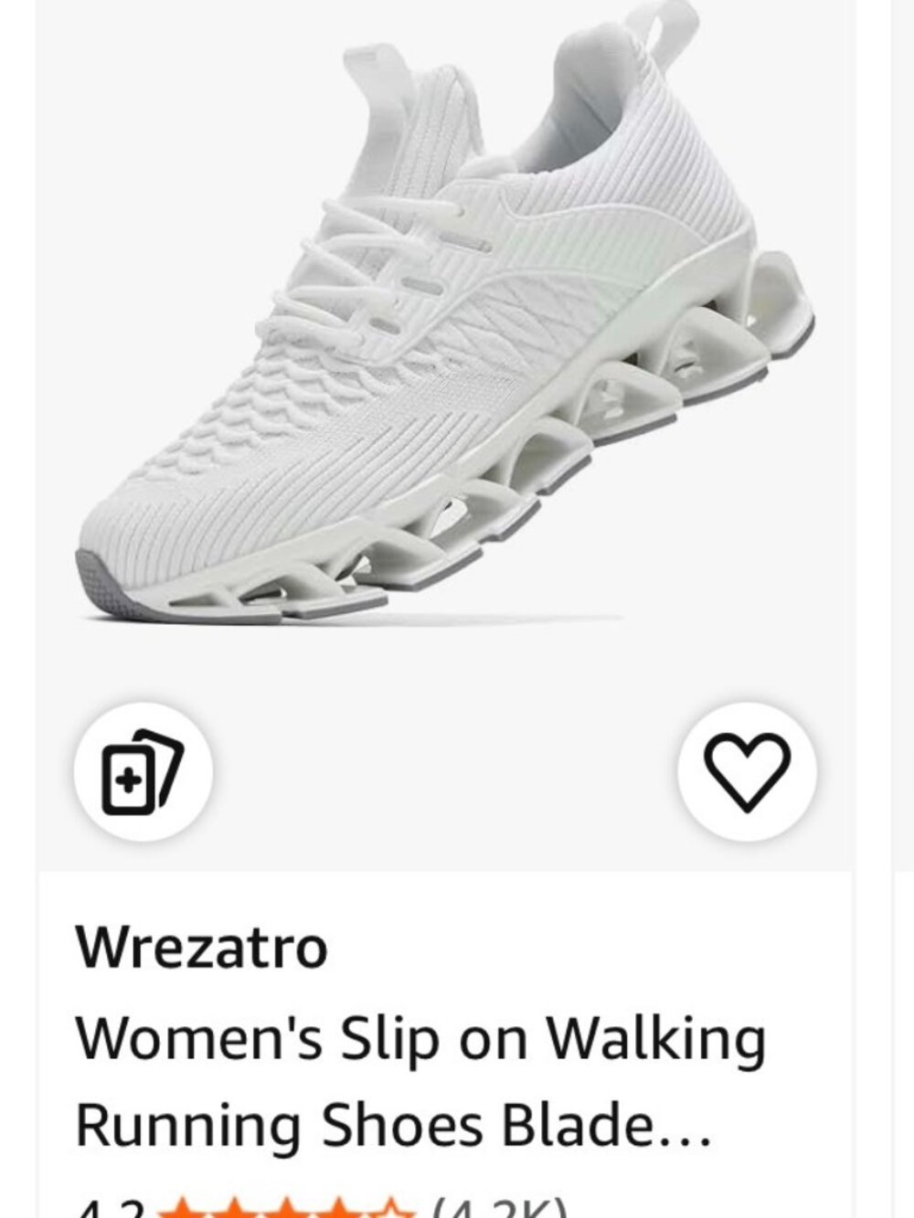Size 9 Wrezatro Women's Slip on Walking Running Shoes